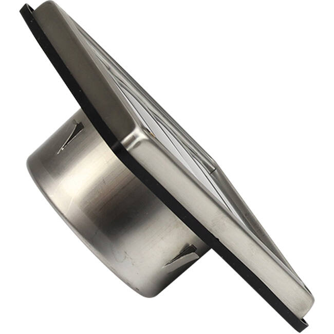 Edelstahl-Frontgitter 125mm mit beweglichen hohen Ansauglamellen - EL-SS-OP125 SS