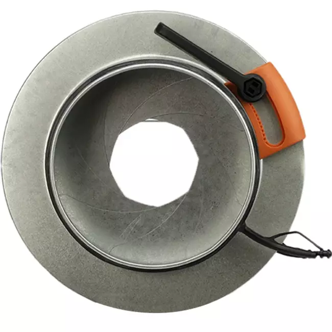 Blendenklappe 200 mm - Sendzimir verzinkter Stahl - IRIS200