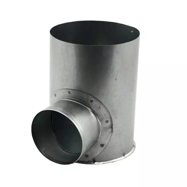Ventilanschluss Ø 125 mm nach Ø 80 mm für Tunnelbau