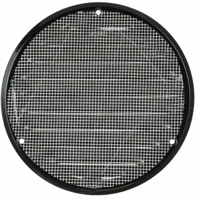 Lüftungsgitter Metall rund Ø200 mm schwarz - MR200M - RAL9005
