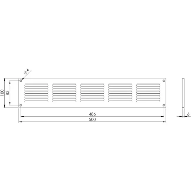 Metallgitter 500x100mm braun - MR5010B