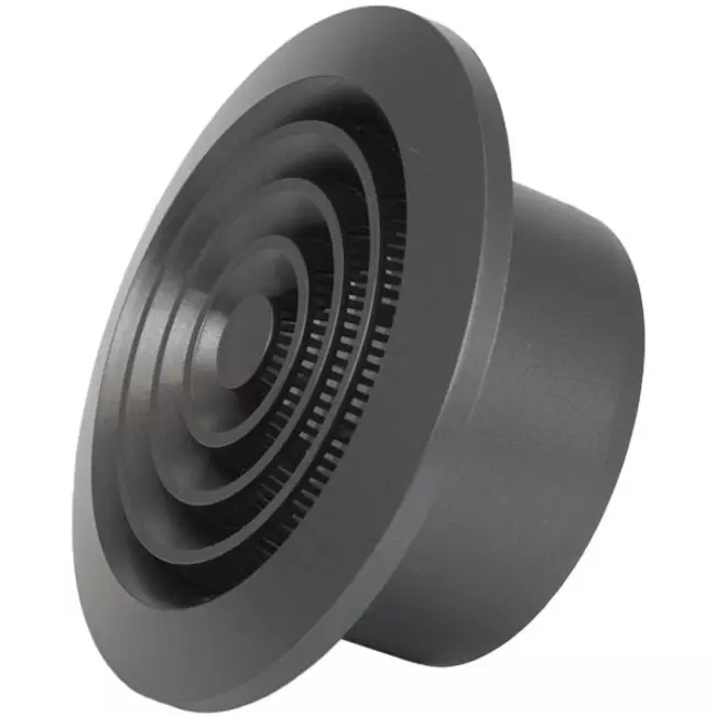 Lüftungsgitter Kunststoff rund Ø125 mm anthrazit - NGA125A