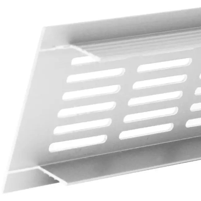 Sockelgitter Aluminium Weiß 500x80mm RA850