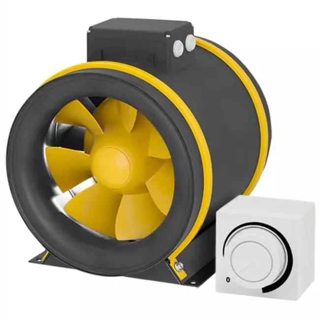 Ruck Etamaster Rohrventilator mit EC Motor 3320 m³/h - Ø 355 mm + Potentiometer 10 kO