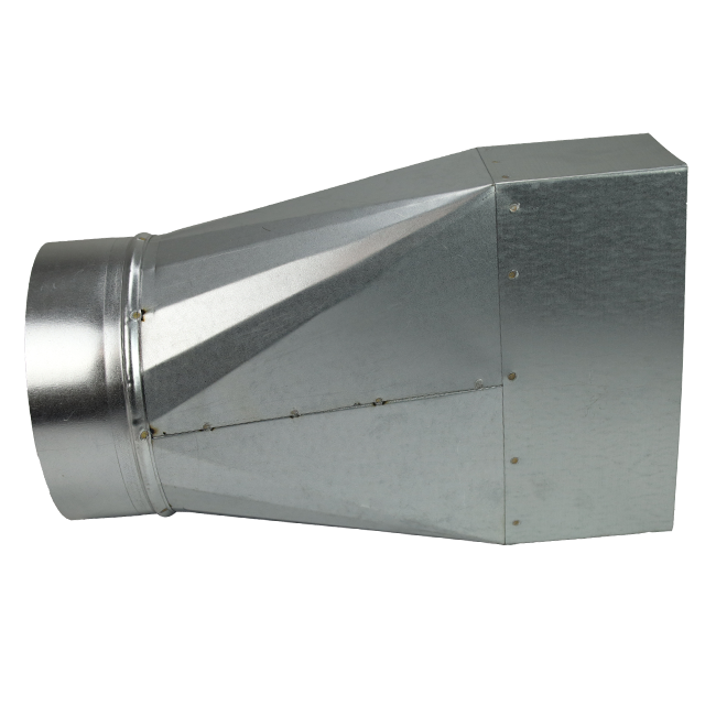 Adapter 220x80 mm auf 160 mm Durchmesser für Rohrleitungen