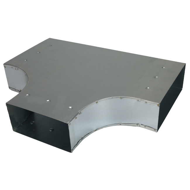 T-Stück 90 Grad 220x80 mm - 220x80 mm für Rohrleitungen