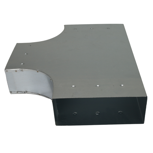 T-Stück 90 Grad 220x80 mm - 220x80 mm für Rohrleitungen