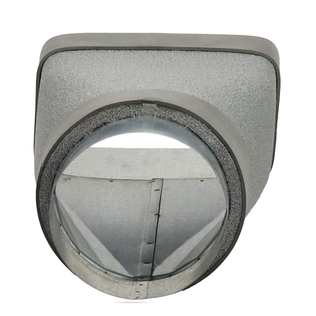 Thermoduct Reduzierstück 220x80 mm nach Rohr Ø 125 mm