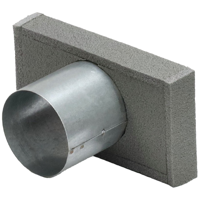 Thermoduct Deckel mit Rohranschluss 220x80 mm nach Ø 80 mm