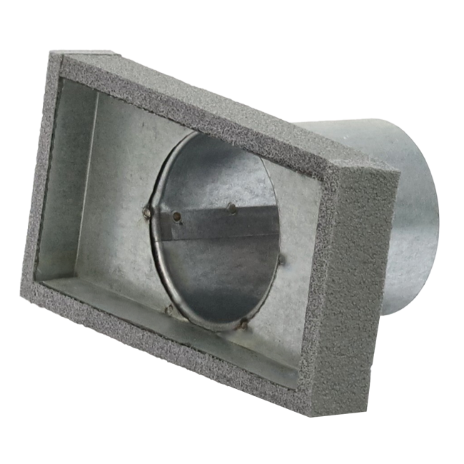 Thermoduct Deckel mit Rohranschluss 220x80 mm nach Ø 80 mm