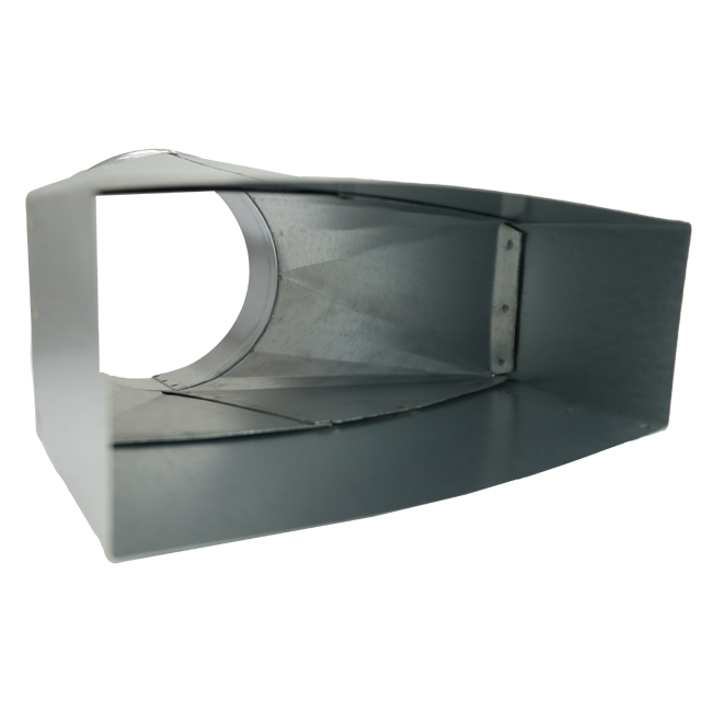 Adapter 220x80 mm auf Durchmesser 150 mm für Rohrleitungen