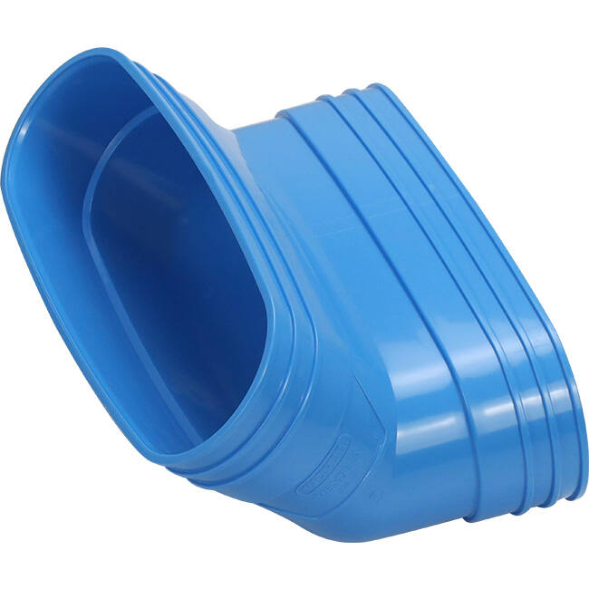 Wavin Ventiza Bogen 45 Grad PVC oval 195x80 mm vertikal M/M