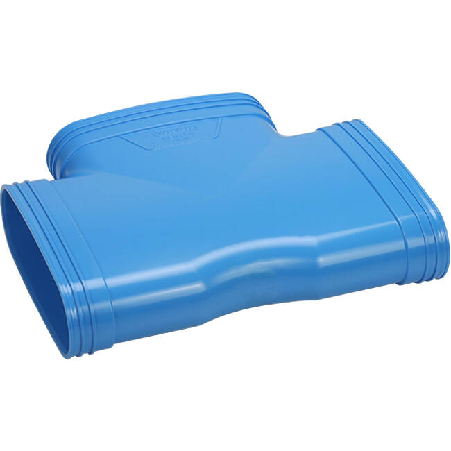 Wavin Ventiza T-Stück 90 Grad PVC oval 195x80 mm M/M/M