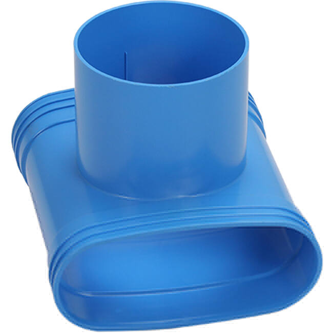 Wavin Ventiza T-Stück PVC oval 235x80 mm mit Durchmesser 160 mm M/M/M