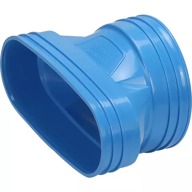 Wavin Ventiza Verlauf PVC oval 235x80 mm auf 160 mm M/M