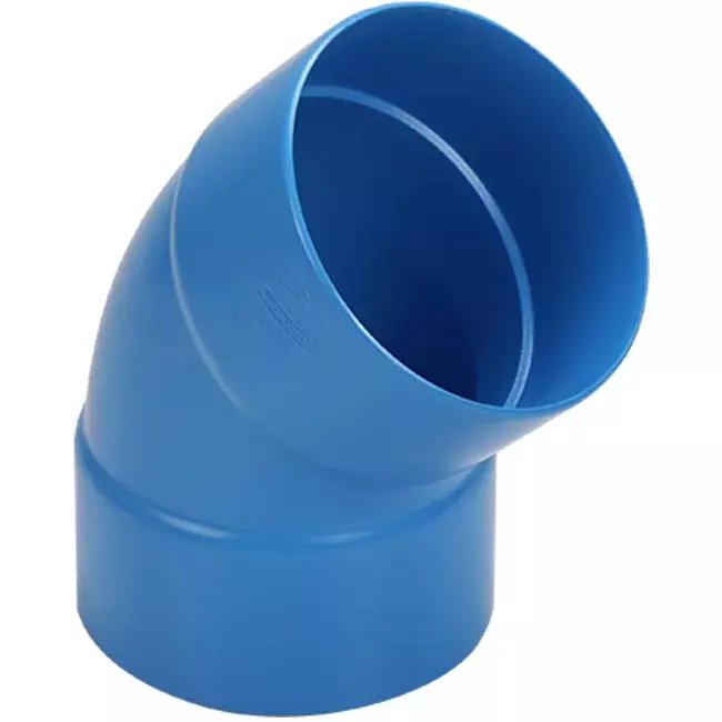 Wavin Ventiza 45 Grad Bogen PVC rund mit Durchmesser 80 mm M/M