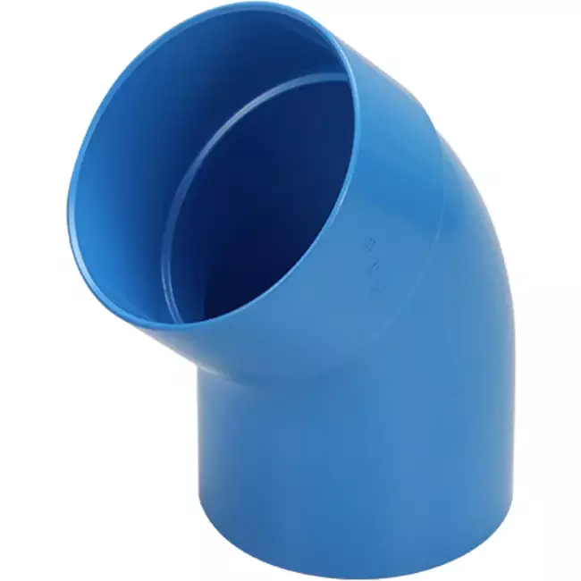 Wavin Ventiza 45 Grad Bogen PVC rund mit Durchmesser 80 mm M/S
