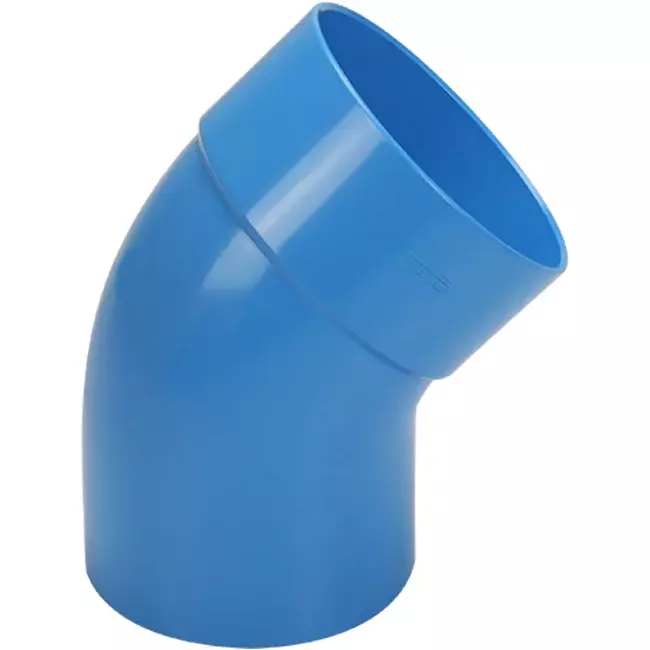 Wavin Ventiza 45 Grad Bogen PVC rund mit Durchmesser 80 mm M/S