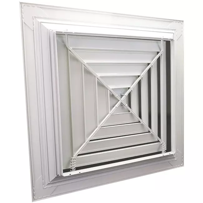 Schlitzauslass mit 4-facher Luftverteilung MDCD4-450/595 - RAL9010