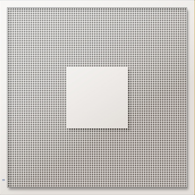 Perforierter Deckenauslass für Zu- und Abluft 595x595 mm - 160 mm - RAL 9010