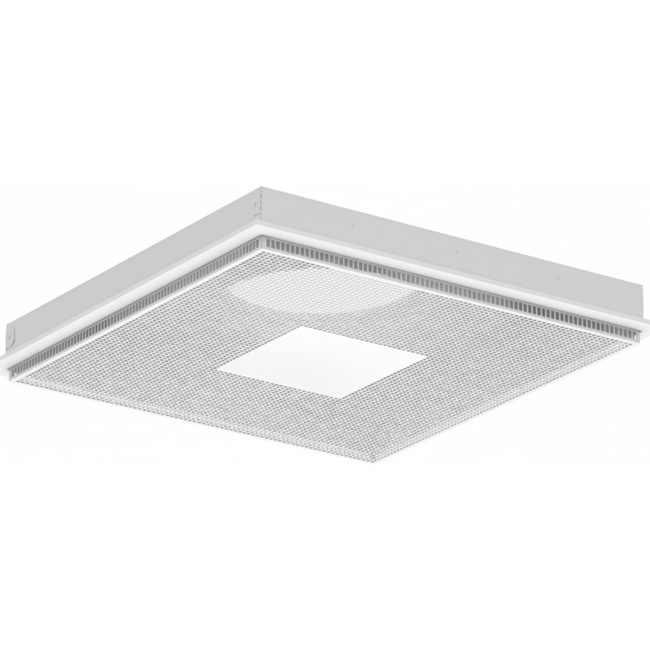 Perforierter Deckenauslass für Zu- und Abluft 595x595 mm - 125 mm - RAL 9016