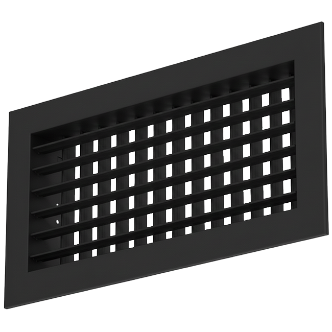 Doppeltes verstellbares Wandgitter aus Aluminium - mit Reibungsfedern - 200x100 mm - RAL 9005
