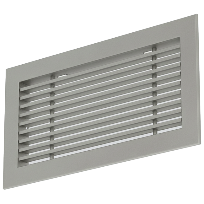 Aluminium-Stabgitter - mit Reibungsfedern - 600x150 mm - Eloxiertes Aluminium