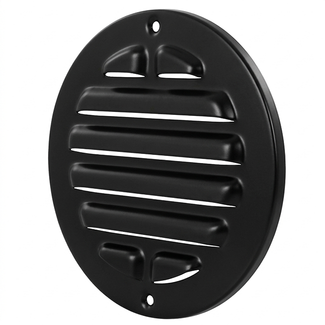 Außengitter rund 160 mm Aluminium - RAL9005 30% Glanz