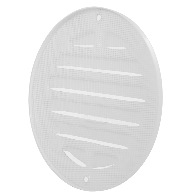 Außengitter rund 125 mm Aluminium - RAL9016