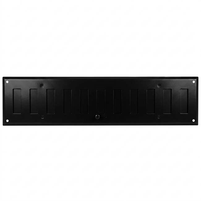 Wandgitter verstellbar 400x100 mm Metall - RAL9005 30% glänzend