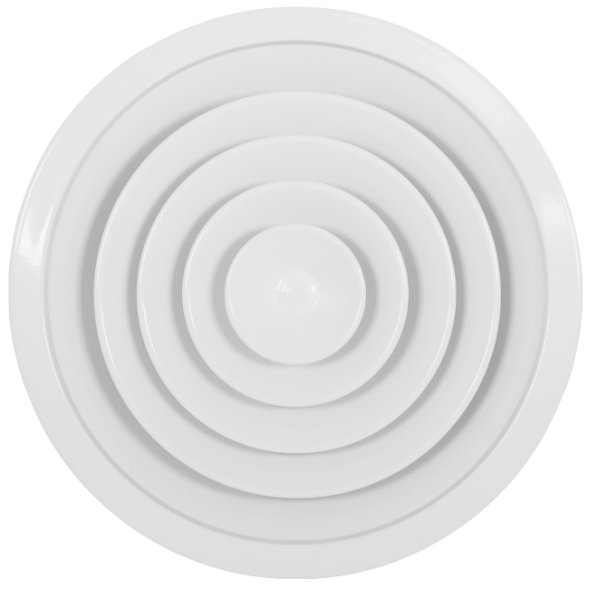 Deckendiffusor rund mit festem Muster Ø 250 mm - RAL9016