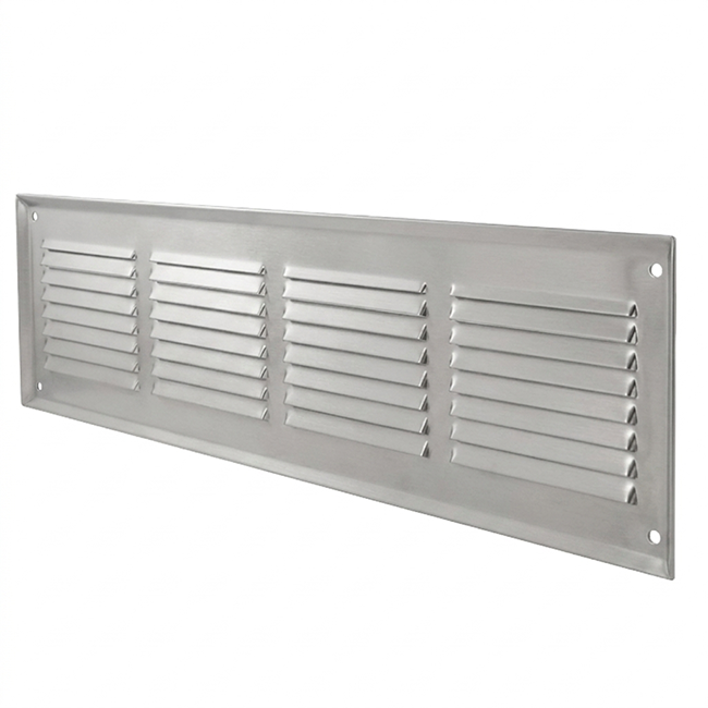 Wandgitter 400x100mm Aluminium - unbeschichtet