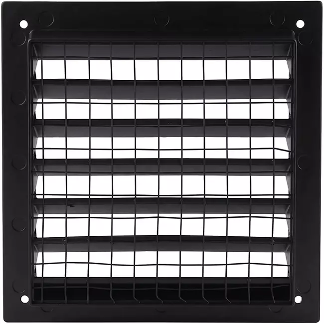 Aluminium-Außenwandgitter 100x100 mm - RAL 9005