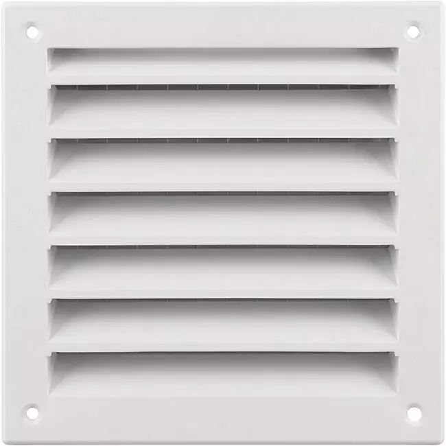 Außenwandgitter Aluminium 150x150 mm - RAL 9016