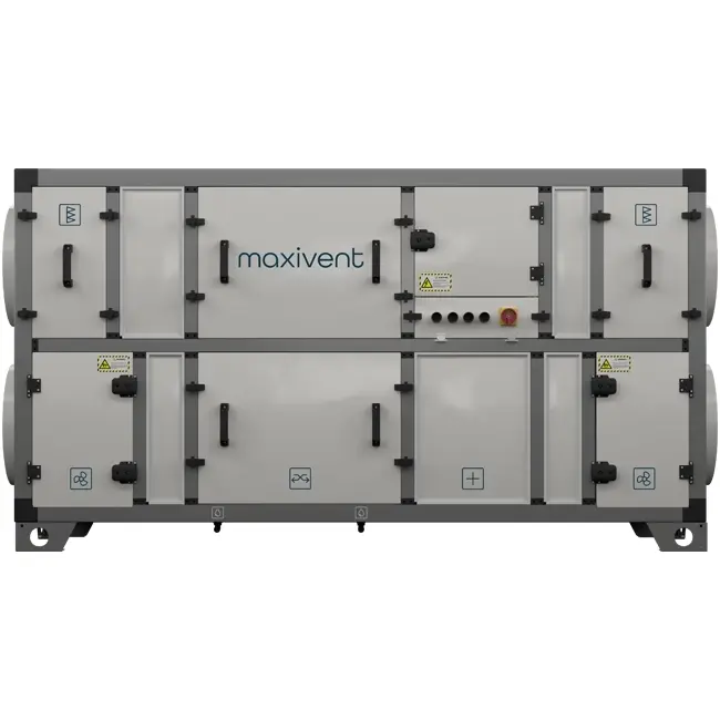 Maxivent WRG Lüftungsgerät mit Gegenstromwärmetauscher 1600 m³/h horizontal links - M4516