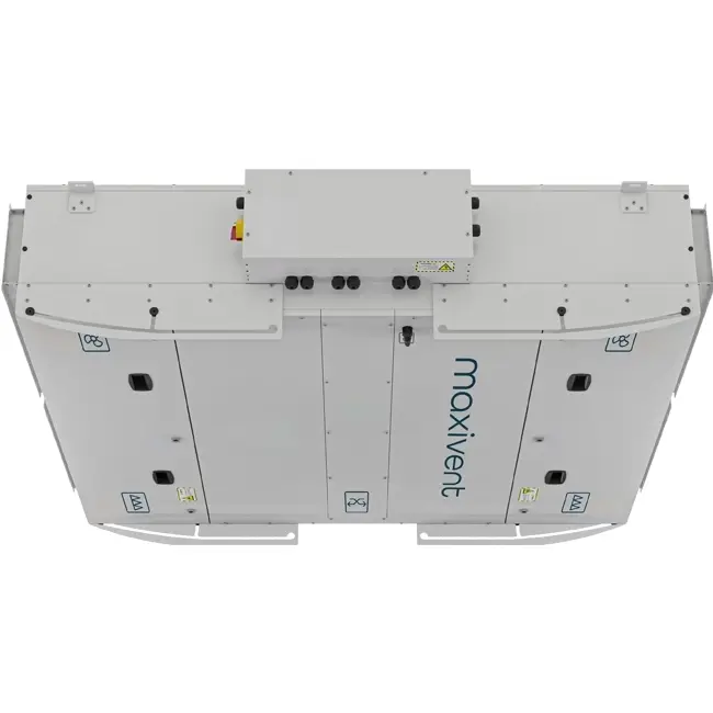 Maxivent WRG Lüftungsgerät für Deckenmontage mit Gegenstromwärmetauscher 400 m³/h horizontal links - M4004