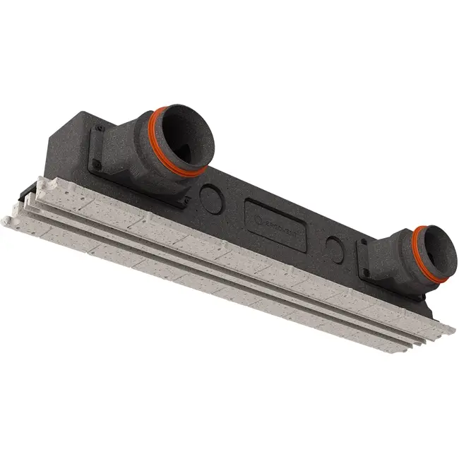 Ergovent rahmenloser Schlitzauslass 1050 mm mit Anschlussdurchmesser 125 mm - Klimatisierung - 2 Schlitze