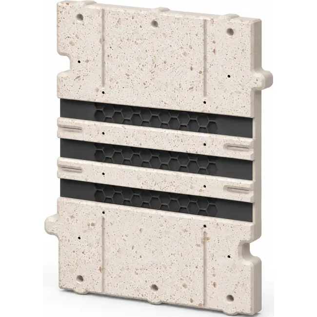 Ergovent-Zwischenstück für modulare, einsteckbare Rastergitter 200 mm – 3 Schlitze