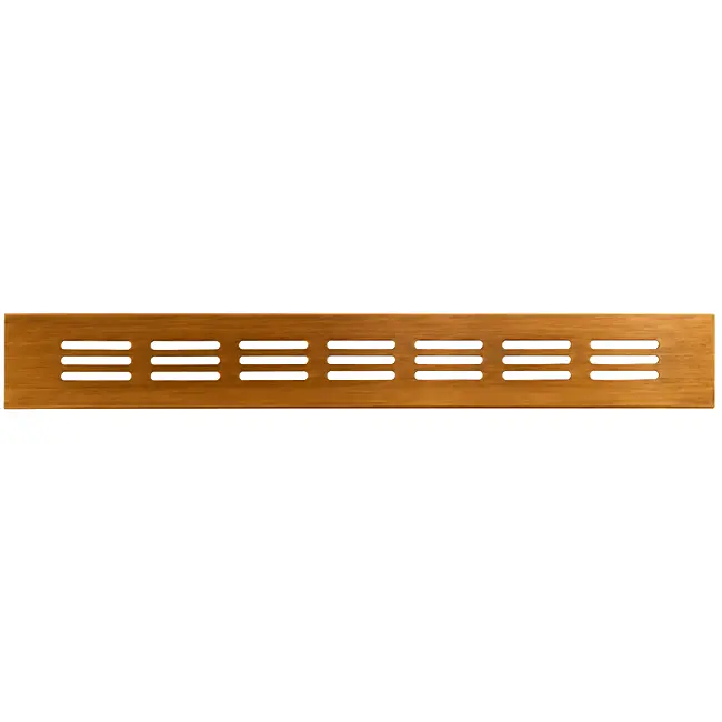 Aluminium-Sockelgitter – gebürstetes Kupfer, L = 300 mm × H = 40 mm – RA430G