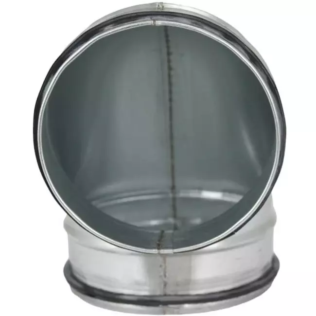 Kurzer Wickelfalz Bogen 90° Ø 125mm