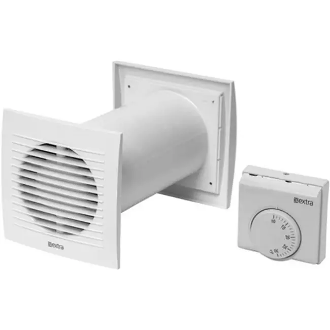 Ventilator Ø103 mm Weiß mit Thermostat - SPKT100