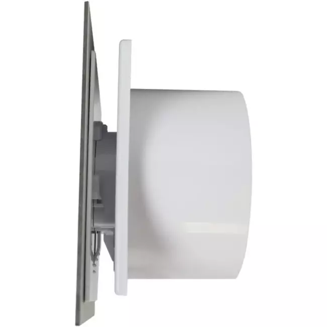Air Roxy Badlüfter mit Anschlussdurchmesser 125 mm mit Timer und Startverzögerung - Front aus goldenem Aluminium