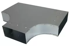 T-Stück 90 Grad 220x80 mm - 170x80 mm für Rohrleitungen