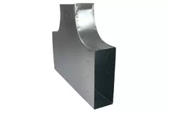 T-Stück 90 Grad 220x80 mm - 170x80 mm für Rohrleitungen