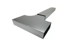 T-Stück 90 Grad 220x80 mm - 170x80 mm für Rohrleitungen