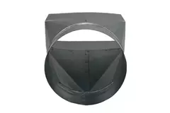 Adapter 170x80 mm auf Durchmesser 125 mm für Rohrleitungen