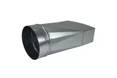 Adapter 170x80 mm auf Durchmesser 125 mm für Rohrleitungen