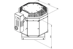 Dachventilator Rauchgasafvoer verticaal - DVN 225 D2 F4 30