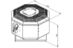 Dachventilator Rauchgasafvoer verticaal - DVN 560 D4 F4 30