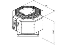 Dachventilator isoliert Rauchgasafvoer - DVNI 280 D2 F4 30